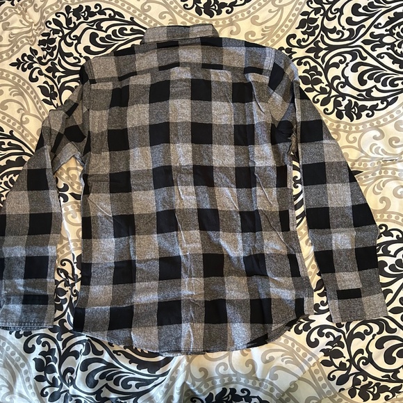Men's S Sonoma Black and Grey Buffalo Check Flannel - Picture 4 of 4
